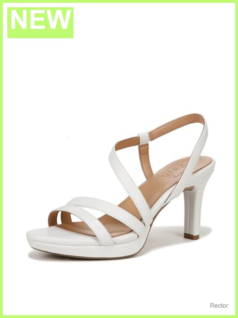 Naturalizer Brenta Heeled Sandal with Rhinestone Straps and Platform Sole